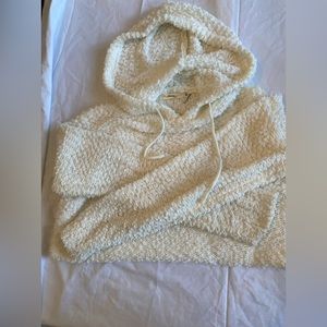 White Popcorn Sweater Hoodie